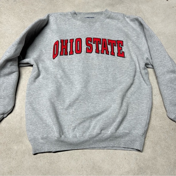 Champs Ohio State Embroidered Heathered Gray Pullover Crewneck Men’s Size Large - Picture 2 of 8